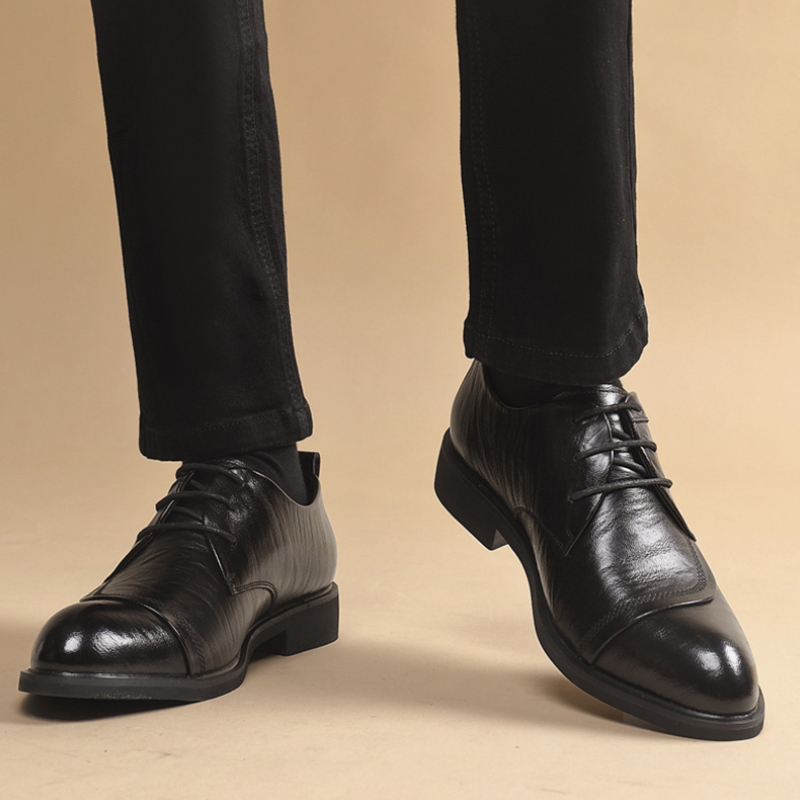 Formal Men Daily Wear Shoes - Zapatos Oxford de cuero con detalle