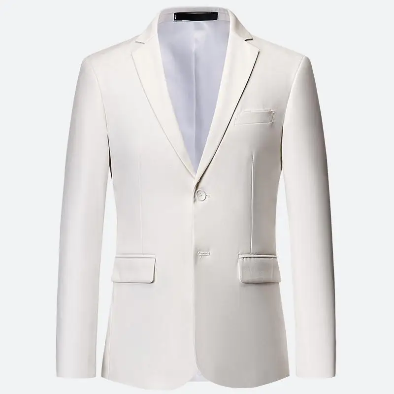 Korean Men Formal Wear - Chaquetas formales blancas para hombre, dos