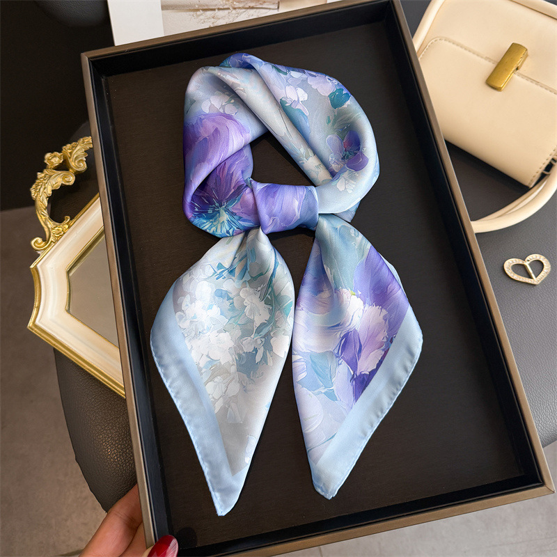 Silk Tie Woven - Pañuelo cuadrado de seda con estampado