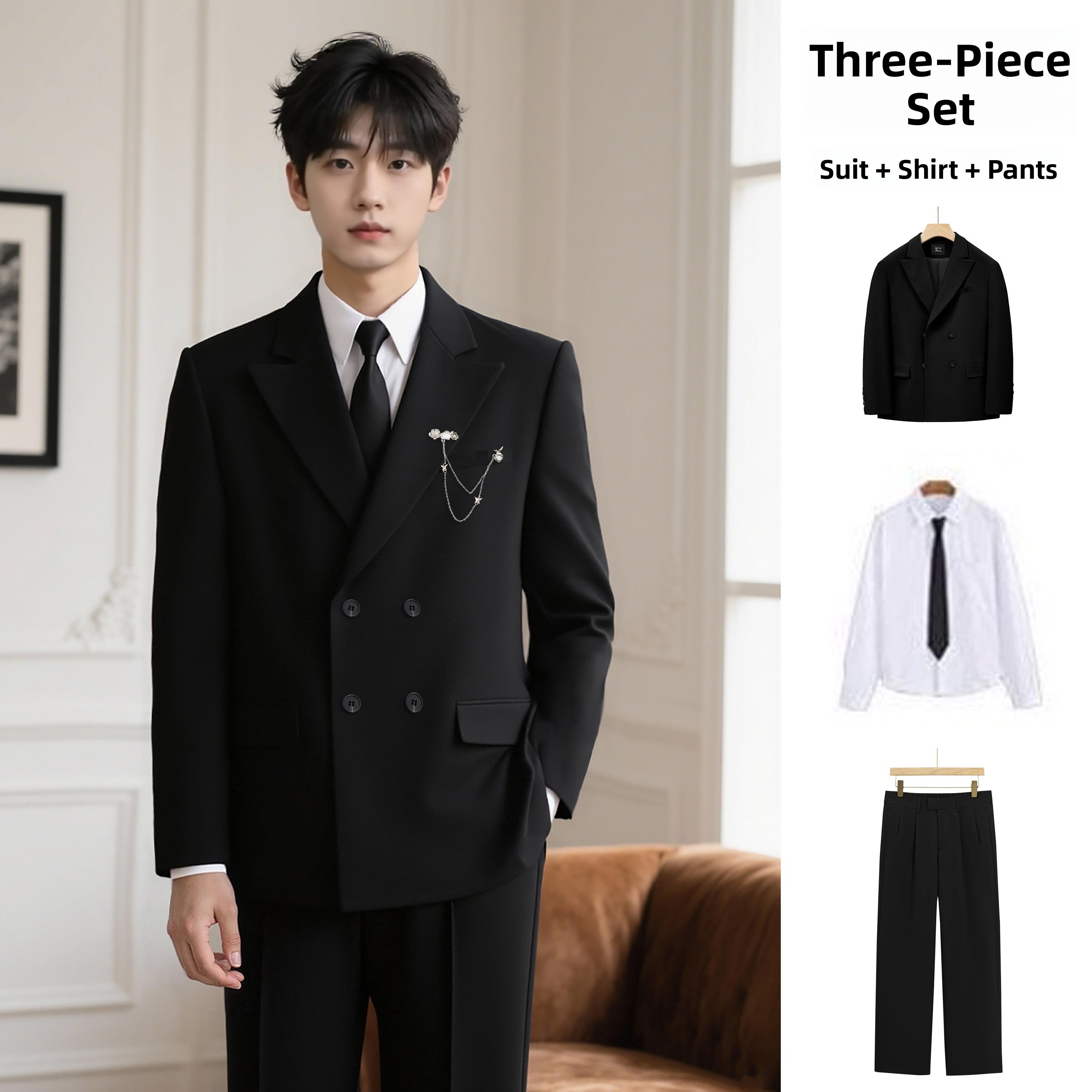 Men'S Formal Wear For Engagement - Elegante Traje de Doble Botonadura para