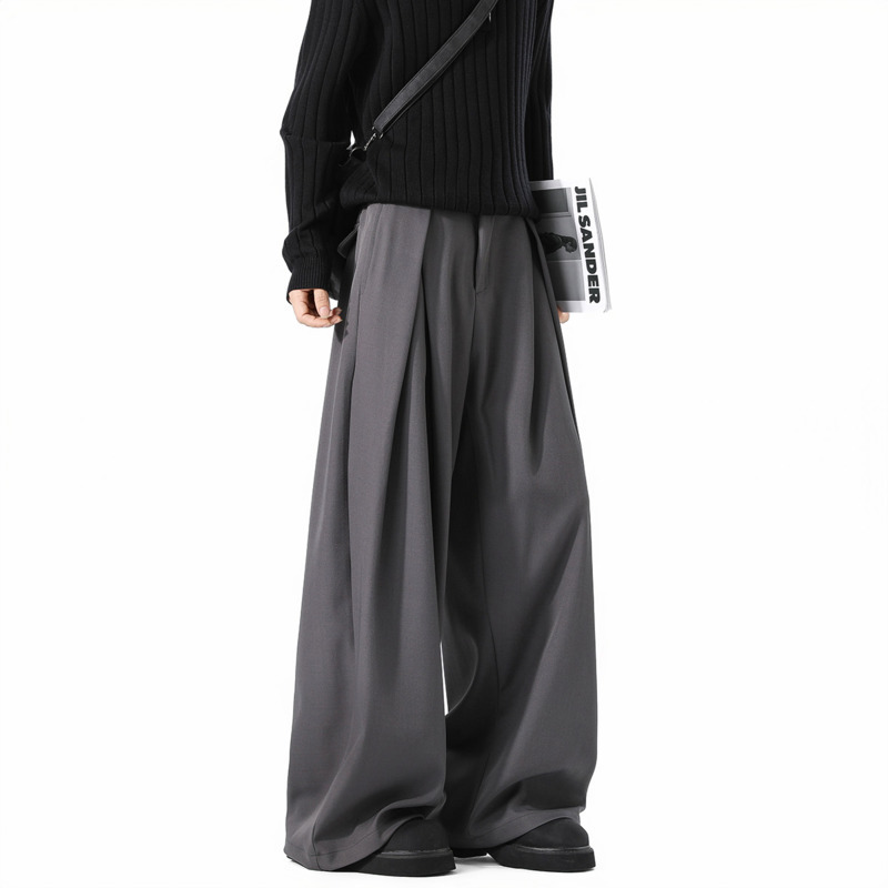 Korean Men Formal Wear - Pantalones de traje de gran tamaño