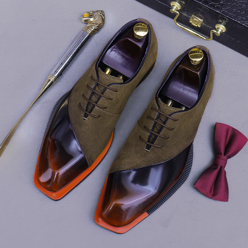 Men Formal Wear Shoes - Zapatos Oxford de Gamuza y Cuero