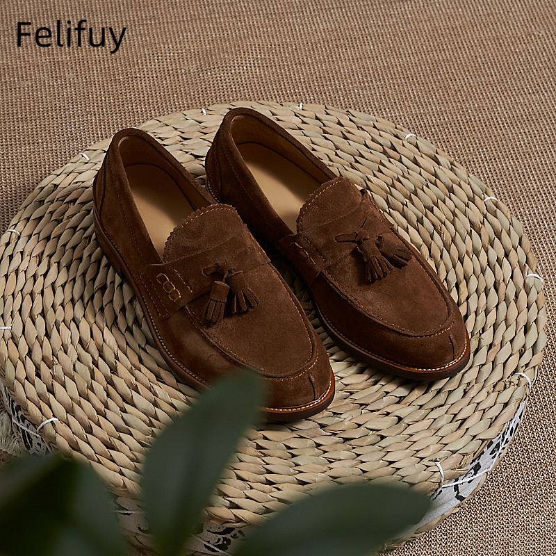 Men'S Formal Wear In Wedding - Nuevos mocasines planos marrones para hombre,