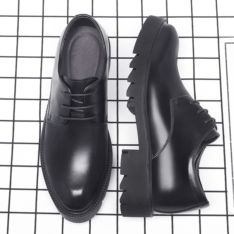 Formal Men Daily Wear Shoes - Zapatos de vestir de cuero negro