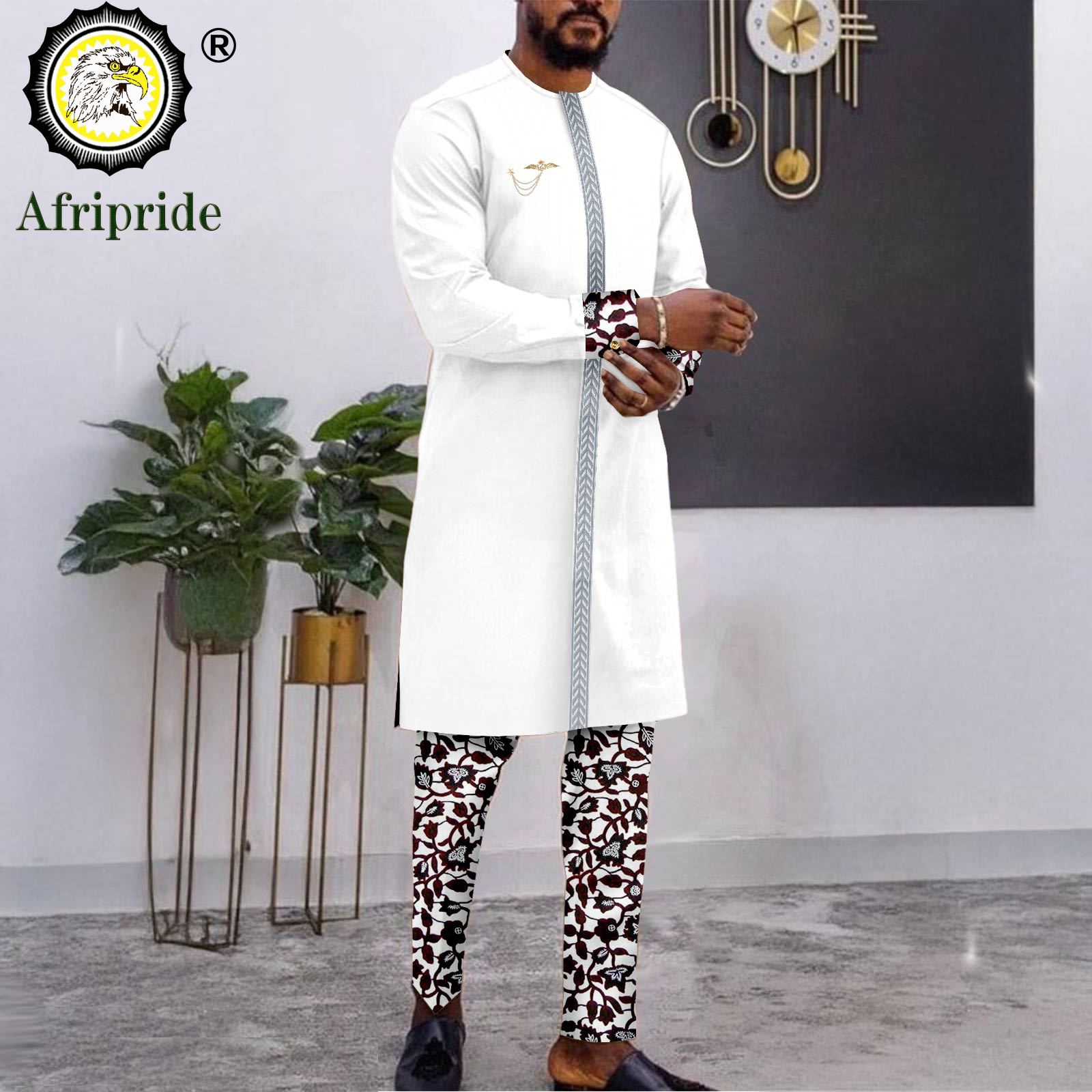 Men Formal Wear Clothes - Ropa africana para hombres, broche bordado,