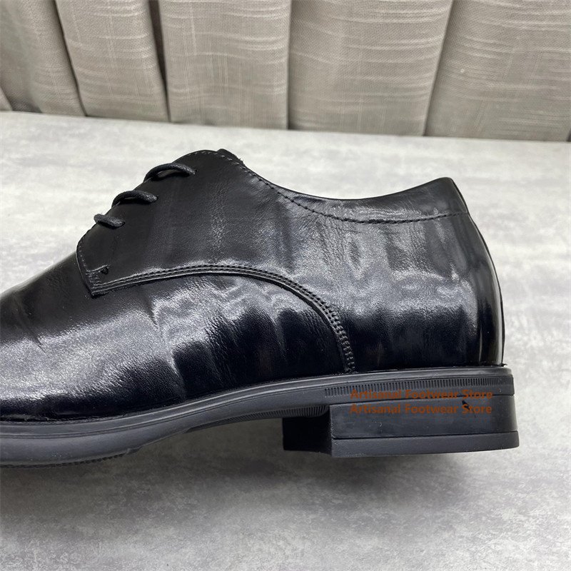Zapatos Oxford de cuero negro  - Formal Men Daily Wear Shoes reseña y precio