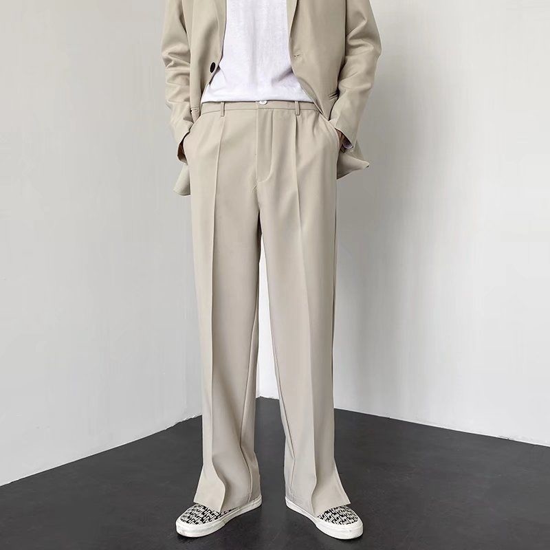 Pantalones de traje gris caqui - Korean Men Formal Wear reseña y precio