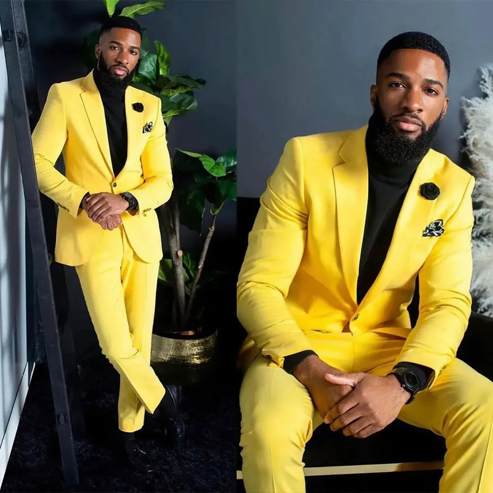 Trajes de Hombre Amarillos, Co - Formal Wear For Men Yellow reseña y precio