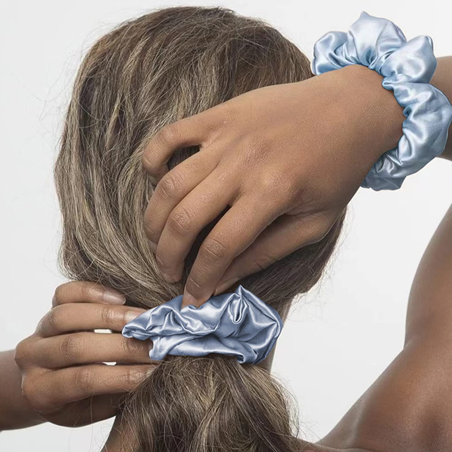 1 Juego de Scrunchies de Seda  - Silk Tie Woven reseña y precio