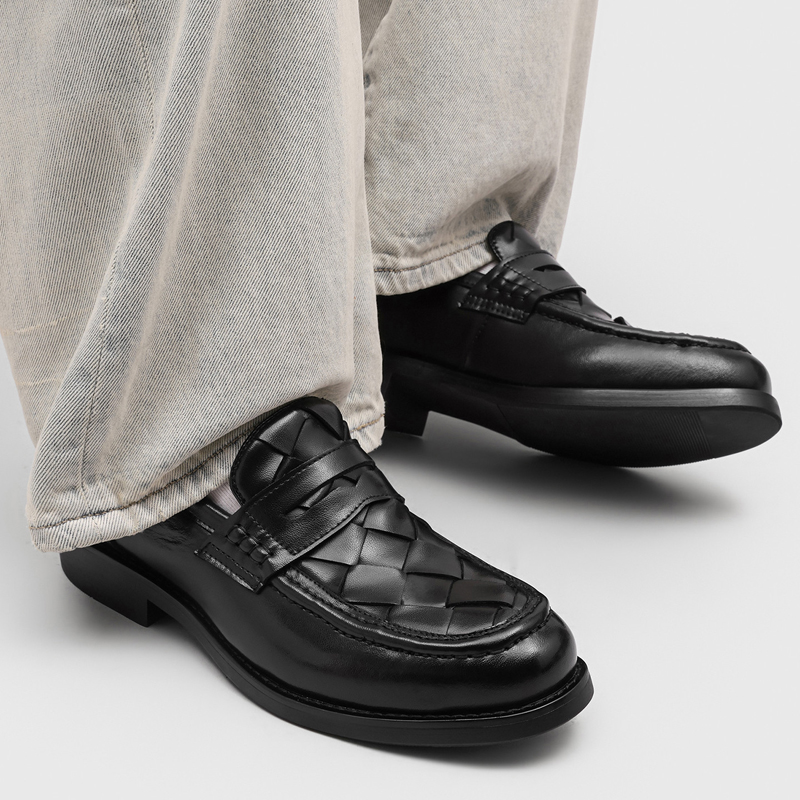 Mocasines tejidos a mano para  - Formal Men Daily Wear Shoes reseña y precio