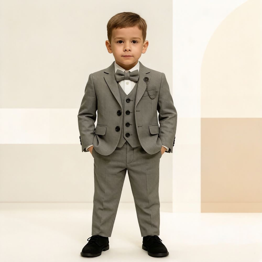 Traje de 3 piezas beige para n - Formal Wear For Men Kids reseña y precio