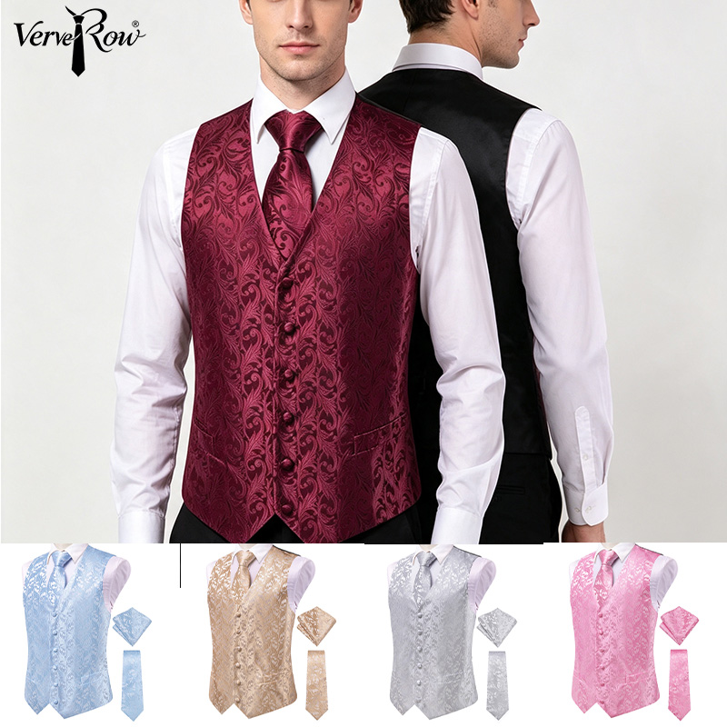 VerveRow - Chaleco de traje ja - Men'S Formal Wear Ties reseña y precio