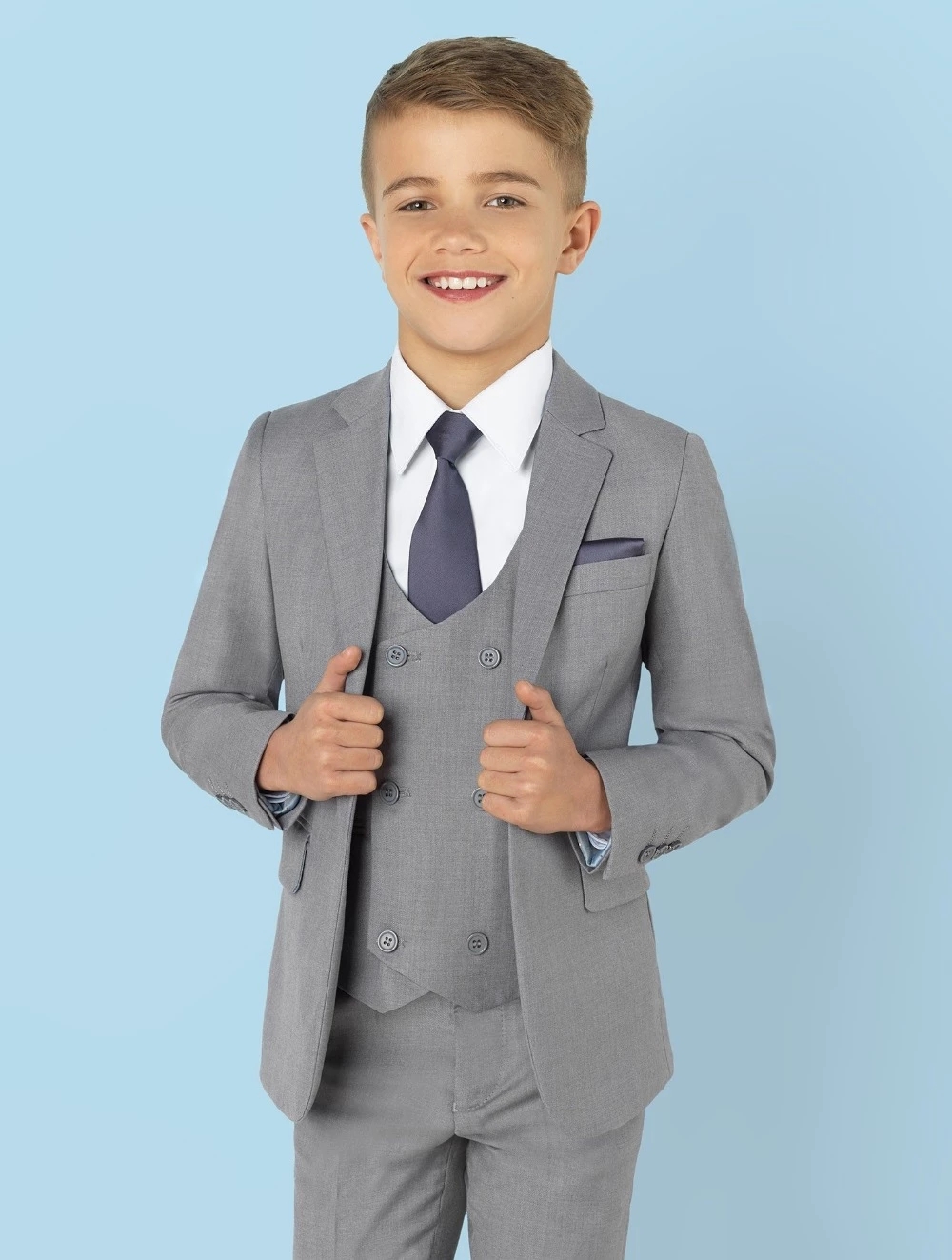 Traje gris claro con solapa de - Formal Wear For Men Kids reseña y precio