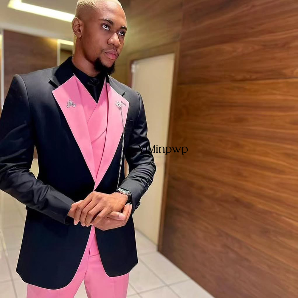 YiMinpwp-traje rosa bonito par - Men Formal Wear Clothes reseña y precio