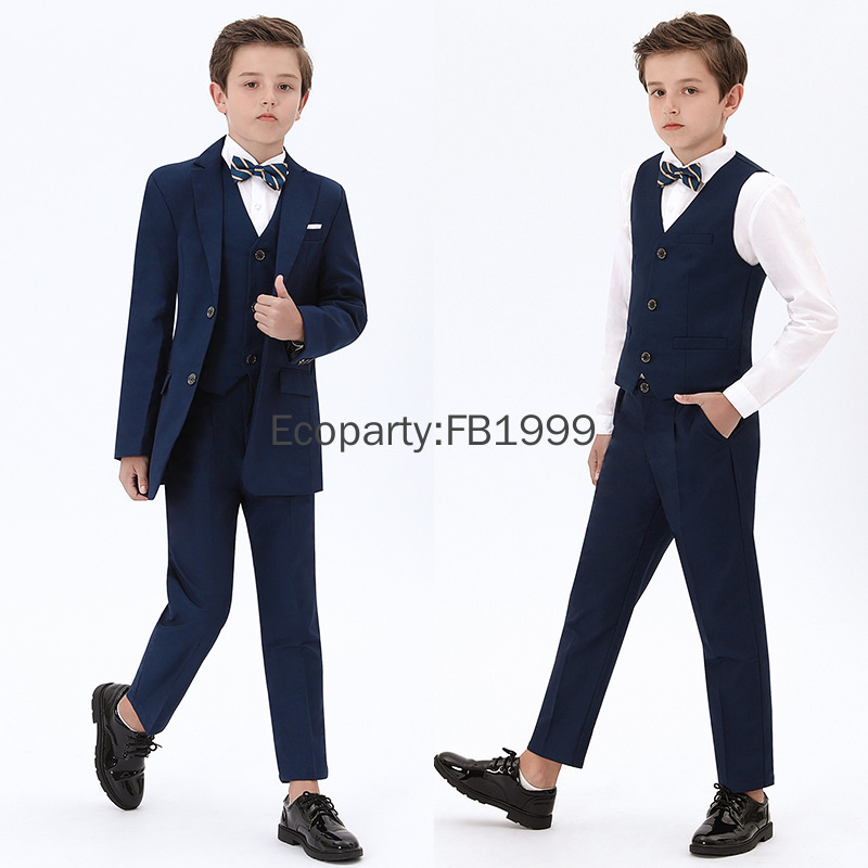 Traje de 4 Uds para niños, con - Formal Wear For Men Kids reseña y precio