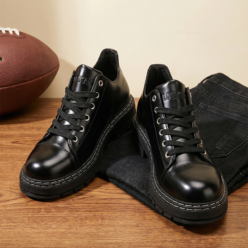 Zapatos de cuero con cordones  - Formal Men Daily Wear Shoes reseña y precio