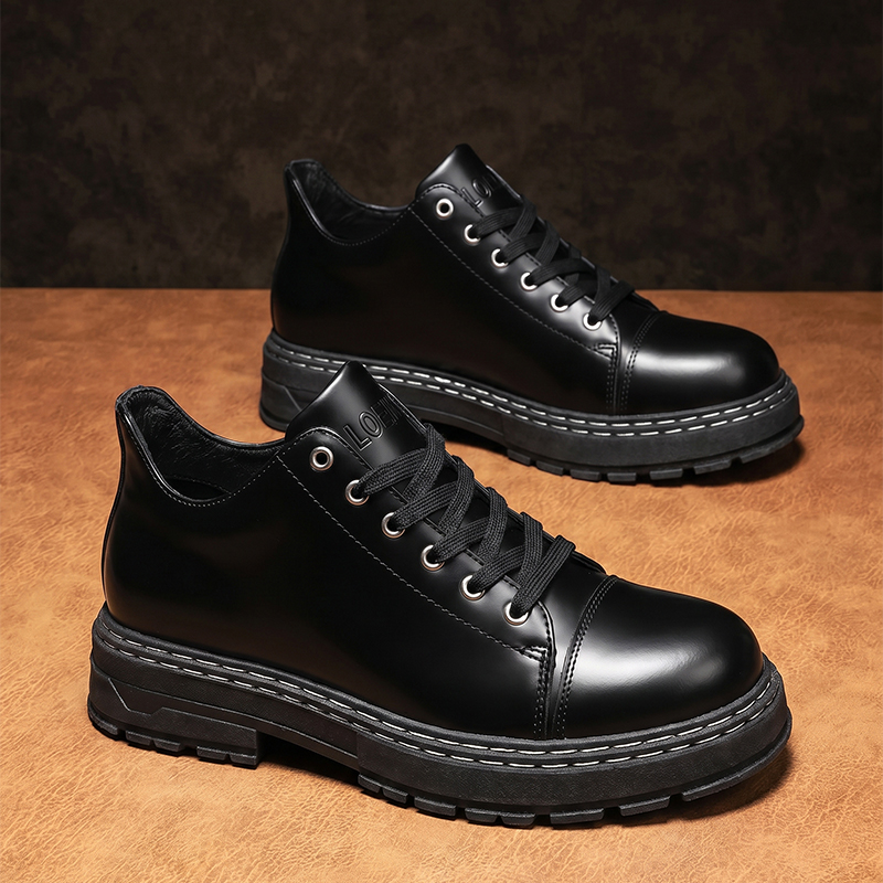 Zapatos de cuero con cordones  - Formal Men Daily Wear Shoes reseña y precio