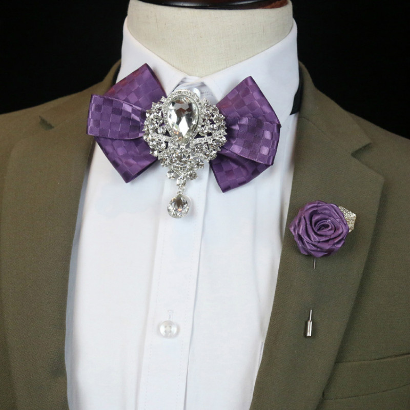 Broche de pajarita de diamante - Korean Men Formal Wear reseña y precio