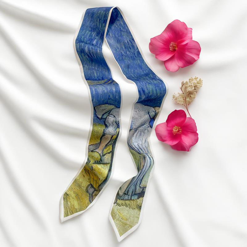 Pañuelo largo estampado para e - Silk Tie Woven reseña y precio