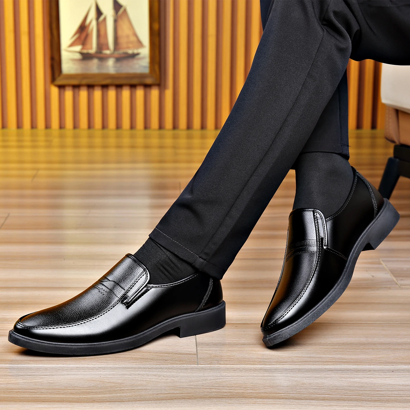 Zapatos de cuero formales para - Formal Men Daily Wear Shoes reseña y precio