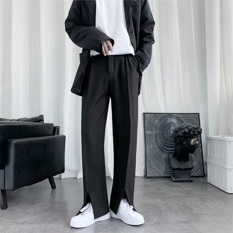Pantalones de traje negros par - Korean Men Formal Wear reseña y precio