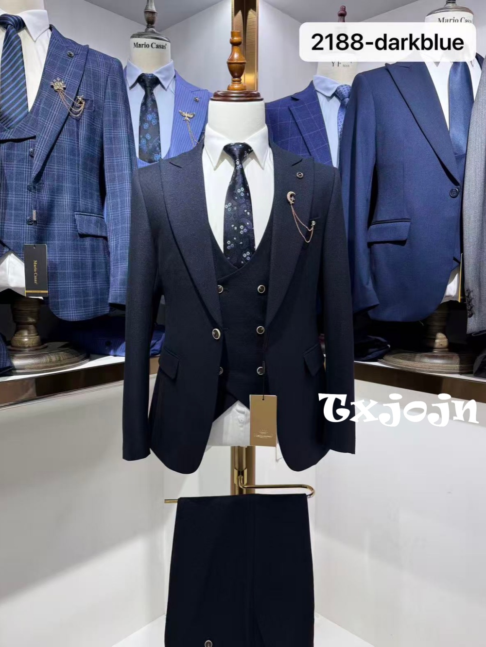Traje Formal Azul Oscuro para  - Men Formal Wear Clothes reseña y precio