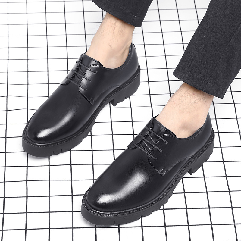 Zapatos de vestir de cuero neg - Formal Men Daily Wear Shoes reseña y precio