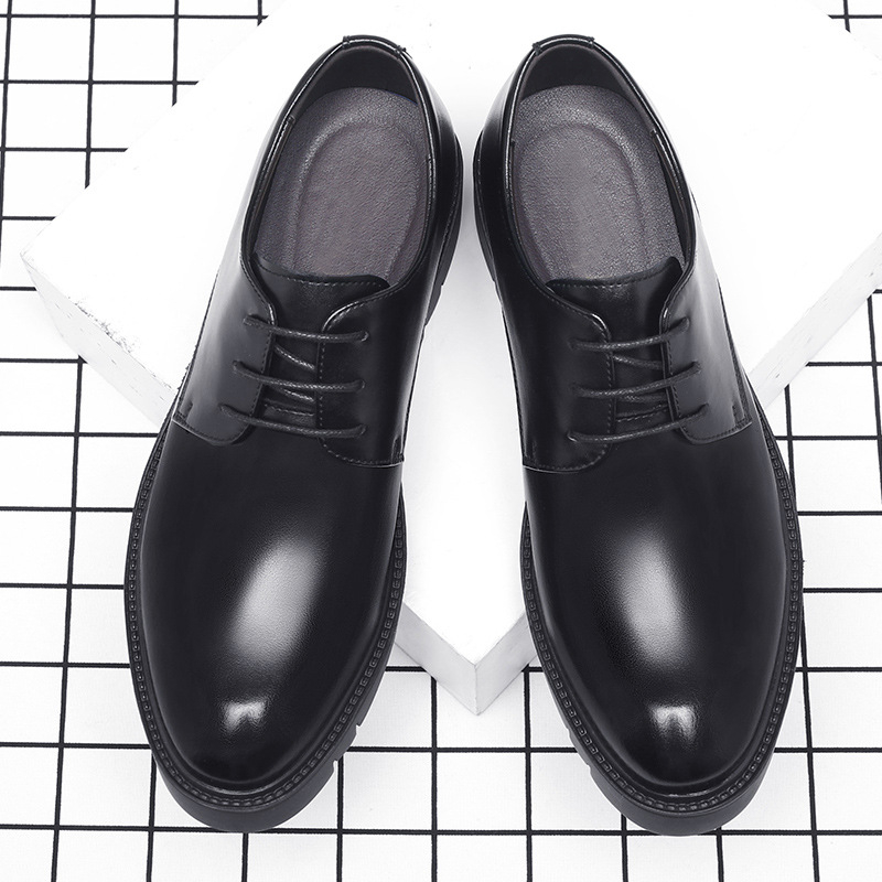 Zapatos de vestir de cuero neg - Formal Men Daily Wear Shoes reseña y precio