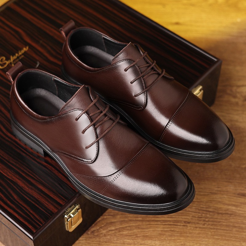 Zapatos Oxford de Hombre, Negr - Formal Men Daily Wear Shoes reseña y precio