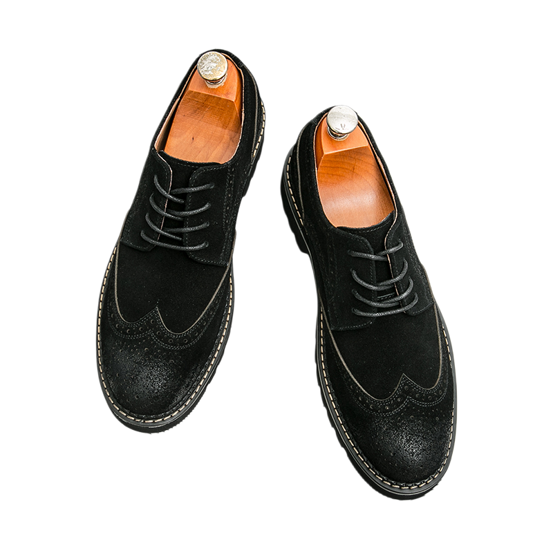 Zapatos Oxford de ante marrón  - Formal Men Daily Wear Shoes reseña y precio