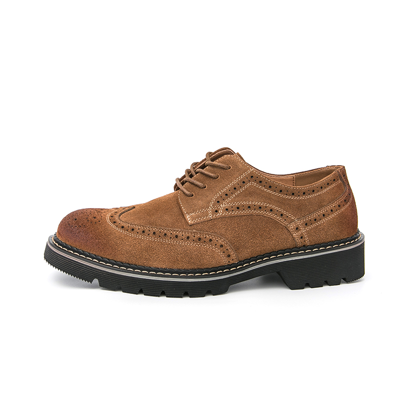 Zapatos Oxford de ante marrón  - Formal Men Daily Wear Shoes reseña y precio