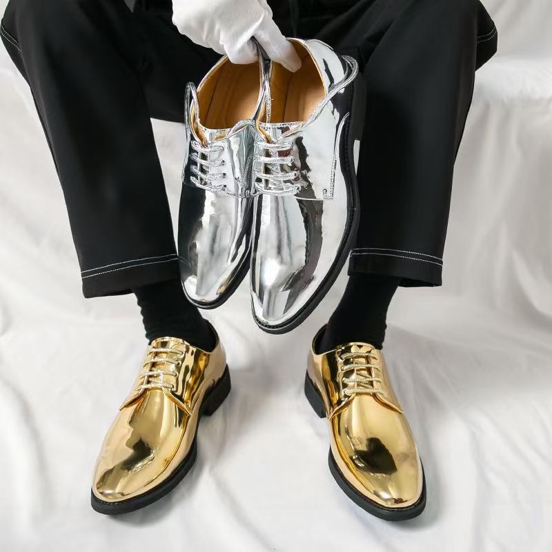 Zapatos de cuero puntiagudos d - Formal Men Daily Wear Shoes reseña y precio