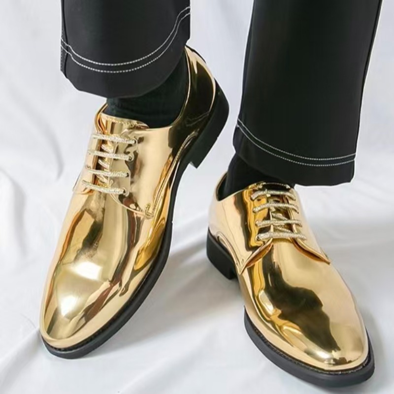 Zapatos de cuero puntiagudos d - Formal Men Daily Wear Shoes reseña y precio