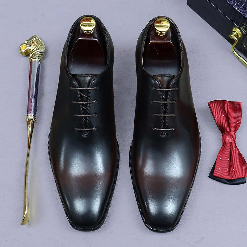 Zapatos Oxford de cuero genuin - Men'S Luxury Formal Wear Brands reseña y precio