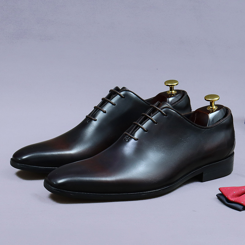 Zapatos Oxford de cuero genuin - Men'S Luxury Formal Wear Brands reseña y precio